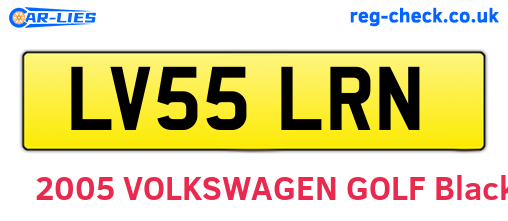 LV55LRN are the vehicle registration plates.