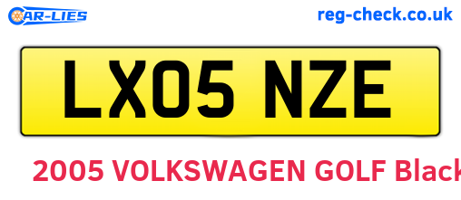 LX05NZE are the vehicle registration plates.