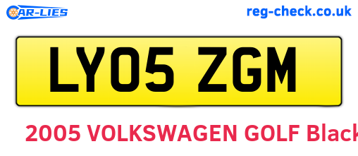 LY05ZGM are the vehicle registration plates.