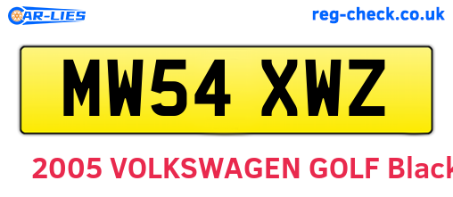 MW54XWZ are the vehicle registration plates.
