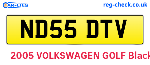 ND55DTV are the vehicle registration plates.
