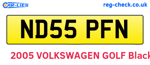 ND55PFN are the vehicle registration plates.