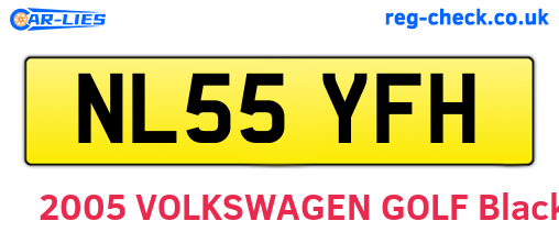 NL55YFH are the vehicle registration plates.
