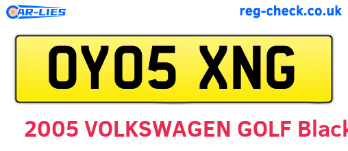 OY05XNG are the vehicle registration plates.