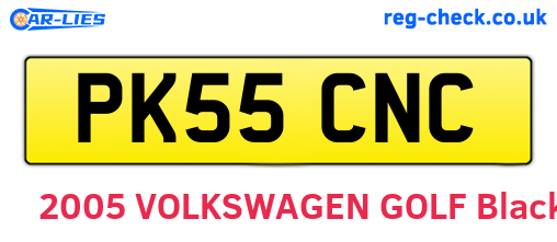 PK55CNC are the vehicle registration plates.