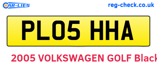 PL05HHA are the vehicle registration plates.