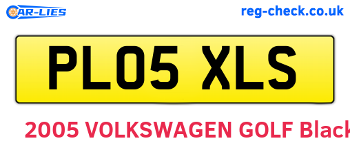 PL05XLS are the vehicle registration plates.