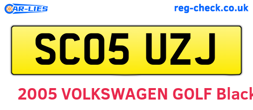 SC05UZJ are the vehicle registration plates.