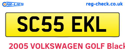 SC55EKL are the vehicle registration plates.