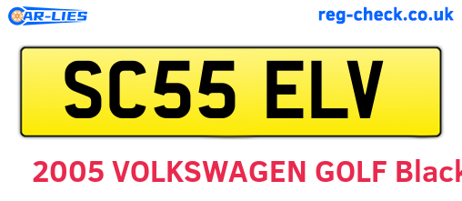 SC55ELV are the vehicle registration plates.