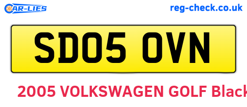 SD05OVN are the vehicle registration plates.