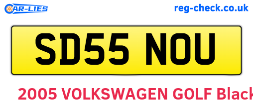 SD55NOU are the vehicle registration plates.