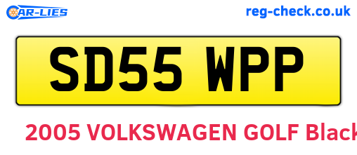 SD55WPP are the vehicle registration plates.