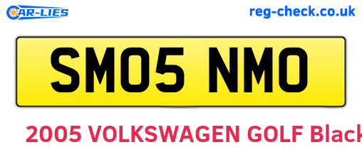 SM05NMO are the vehicle registration plates.
