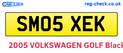 SM05XEK are the vehicle registration plates.