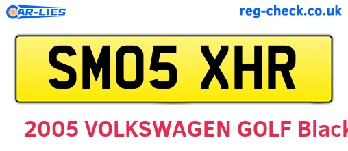 SM05XHR are the vehicle registration plates.