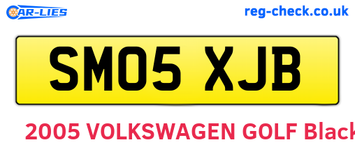 SM05XJB are the vehicle registration plates.