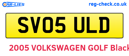 SV05ULD are the vehicle registration plates.
