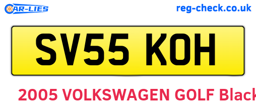 SV55KOH are the vehicle registration plates.