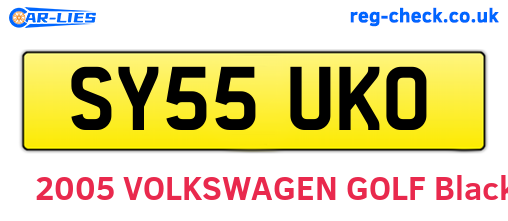 SY55UKO are the vehicle registration plates.