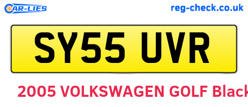 SY55UVR are the vehicle registration plates.
