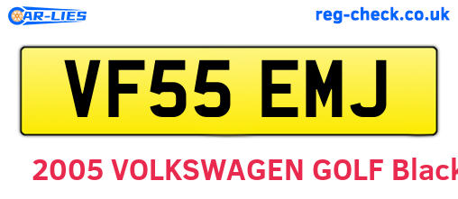 VF55EMJ are the vehicle registration plates.