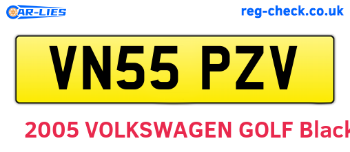 VN55PZV are the vehicle registration plates.