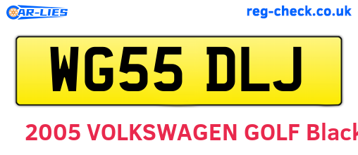 WG55DLJ are the vehicle registration plates.