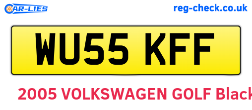WU55KFF are the vehicle registration plates.