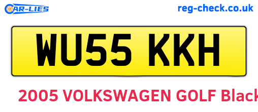 WU55KKH are the vehicle registration plates.