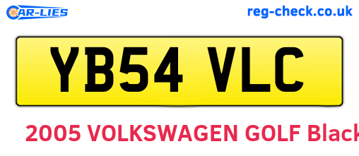 YB54VLC are the vehicle registration plates.