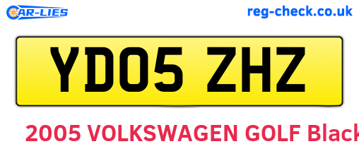 YD05ZHZ are the vehicle registration plates.