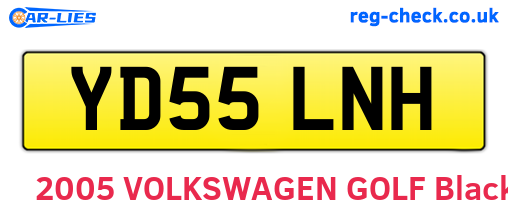 YD55LNH are the vehicle registration plates.