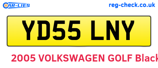YD55LNY are the vehicle registration plates.