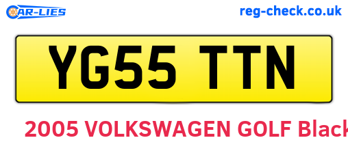 YG55TTN are the vehicle registration plates.