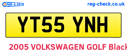 YT55YNH are the vehicle registration plates.