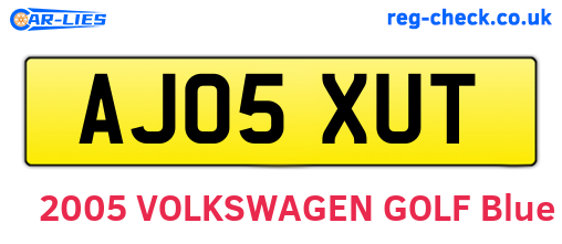 AJ05XUT are the vehicle registration plates.