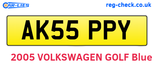 AK55PPY are the vehicle registration plates.
