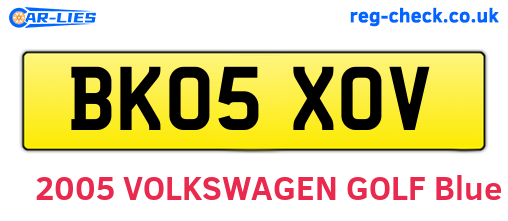 BK05XOV are the vehicle registration plates.