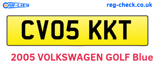 CV05KKT are the vehicle registration plates.