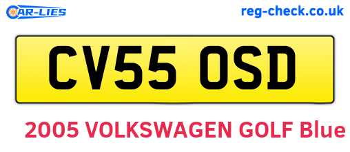 CV55OSD are the vehicle registration plates.