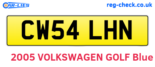CW54LHN are the vehicle registration plates.