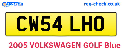 CW54LHO are the vehicle registration plates.