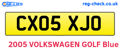 CX05XJO are the vehicle registration plates.