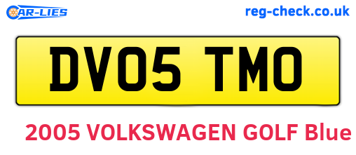 DV05TMO are the vehicle registration plates.