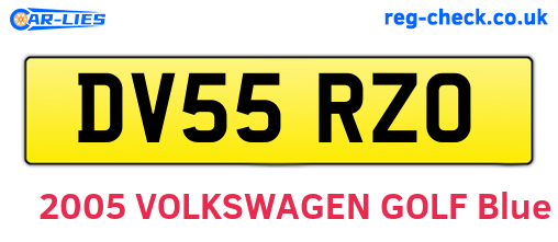 DV55RZO are the vehicle registration plates.