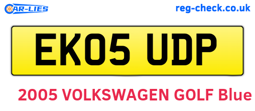 EK05UDP are the vehicle registration plates.
