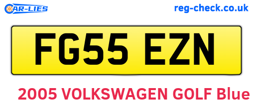 FG55EZN are the vehicle registration plates.