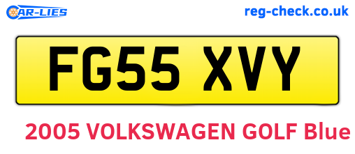 FG55XVY are the vehicle registration plates.