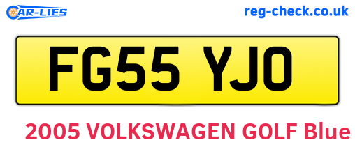 FG55YJO are the vehicle registration plates.